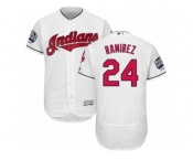 Men's Majestic Cleveland Indians #24 Manny Ramirez White 2016 World Series Bound Flexbase Authentic Collection MLB Jersey