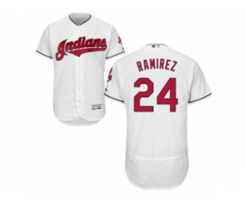 Men's Majestic Cleveland Indians #24 Manny Ramirez White Flexbase Authentic Collection MLB Jersey