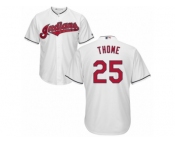 Men's Majestic Cleveland Indians #25 Jim Thome Authentic White Home Cool Base MLB Jersey