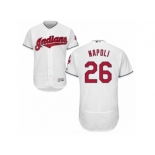 Men's Majestic Cleveland Indians #26 Mike Napoli White Flexbase Authentic Collection MLB Jersey