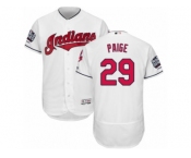 Men's Majestic Cleveland Indians #29 Satchel Paige White 2016 World Series Bound Flexbase Authentic Collection MLB Jersey