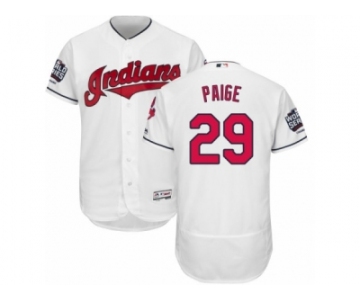 Men's Majestic Cleveland Indians #29 Satchel Paige White 2016 World Series Bound Flexbase Authentic Collection MLB Jersey