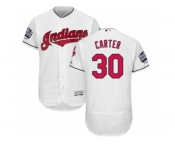 Men's Majestic Cleveland Indians #30 Joe Carter White 2016 World Series Bound Flexbase Authentic Collection MLB Jersey