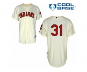 Men's Majestic Cleveland Indians #31 Danny Salazar Authentic Cream Alternate 2 Cool Base MLB Jersey