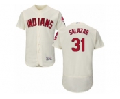 Men's Majestic Cleveland Indians #31 Danny Salazar Cream Flexbase Authentic Collection MLB Jersey