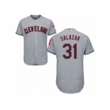 Men's Majestic Cleveland Indians #31 Danny Salazar Grey Flexbase Authentic Collection MLB Jersey