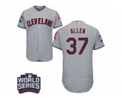 Men's Majestic Cleveland Indians #37 Cody Allen Grey 2016 World Series Bound Flexbase Authentic Collection MLB Jersey