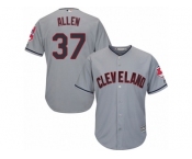 Men's Majestic Cleveland Indians #37 Cody Allen Replica Grey Road Cool Base MLB Jersey