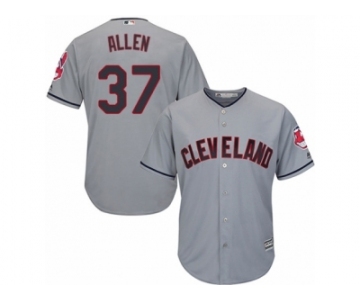 Men's Majestic Cleveland Indians #37 Cody Allen Replica Grey Road Cool Base MLB Jersey