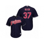 Men's Majestic Cleveland Indians #37 Cody Allen Replica Navy Blue Alternate 1 Cool Base MLB Jersey