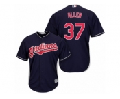 Men's Majestic Cleveland Indians #37 Cody Allen Replica Navy Blue Alternate 1 Cool Base MLB Jersey