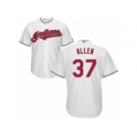 Men's Majestic Cleveland Indians #37 Cody Allen Replica White Home Cool Base MLB Jersey