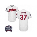 Men's Majestic Cleveland Indians #37 Cody Allen White 2016 World Series Bound Flexbase Authentic Collection MLB Jersey