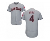 Men's Majestic Cleveland Indians #4 Juan Uribe Grey Flexbase Authentic Collection MLB Jersey