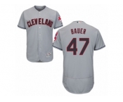 Men's Majestic Cleveland Indians #47 Trevor Bauer Grey Flexbase Authentic Collection MLB Jersey