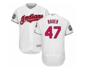 Men's Majestic Cleveland Indians #47 Trevor Bauer White 2016 World Series Bound Flexbase Authentic Collection MLB Jersey