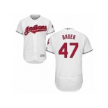 Men's Majestic Cleveland Indians #47 Trevor Bauer White Flexbase Authentic Collection MLB Jersey