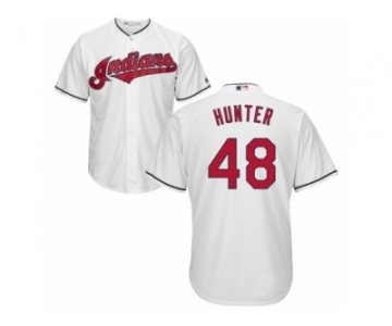 Men's Majestic Cleveland Indians #48 Tommy Hunter Authentic White Home Cool Base MLB Jersey