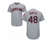 Men's Majestic Cleveland Indians #48 Tommy Hunter Grey Flexbase Authentic Collection MLB Jersey