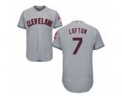 Men's Majestic Cleveland Indians #7 Kenny Lofton Grey Flexbase Authentic Collection MLB Jersey