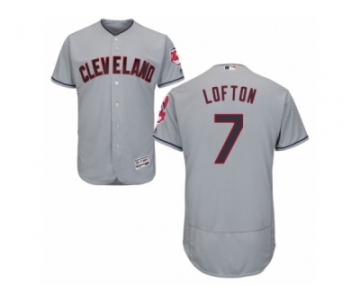 Men's Majestic Cleveland Indians #7 Kenny Lofton Grey Flexbase Authentic Collection MLB Jersey