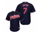 Men's Majestic Cleveland Indians #7 Kenny Lofton Replica Navy Blue Alternate 1 Cool Base MLB Jersey