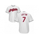 Men's Majestic Cleveland Indians #7 Kenny Lofton Replica White Home Cool Base MLB Jersey