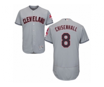 Men's Majestic Cleveland Indians #8 Lonnie Chisenhall Grey Flexbase Authentic Collection MLB Jersey