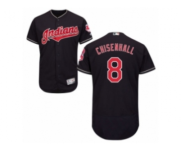 Men's Majestic Cleveland Indians #8 Lonnie Chisenhall Navy Blue Flexbase Authentic Collection MLB Jersey