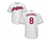 Men's Majestic Cleveland Indians #8 Lonnie Chisenhall Replica White Home Cool Base MLB Jersey