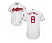 Men's Majestic Cleveland Indians #8 Lonnie Chisenhall White Flexbase Authentic Collection MLB Jersey