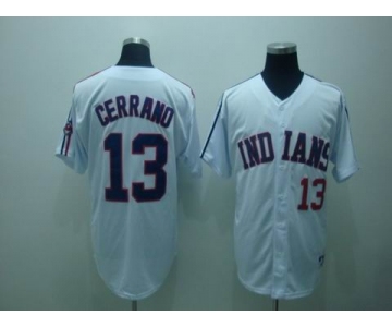 mlb cleveland indians #13 cerrano white