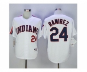 mlb jerseys cleveland indians #24 ramirez white[m&n 1978][ramirez]