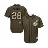 mlb jerseys cleveland indians #28 corey kluber green salute to service