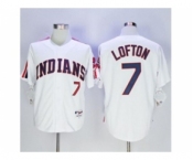 mlb jerseys cleveland indians #7 lofton white[m&n 1978]