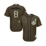 mlb jerseys cleveland indians #8 lonnie chisenhall green salute to service