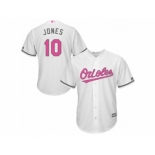 Baltimore Orioles #10 Adam Jones White Home 2016 Mother's Day Cool Base Jersey