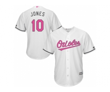 Baltimore Orioles #10 Adam Jones White Home 2016 Mother's Day Cool Base Jersey