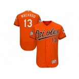 Baltimore Orioles #13 Manny Machado Orange 2017 Spring Training Flexbase Authentic Collection Stitched Baseball Jersey