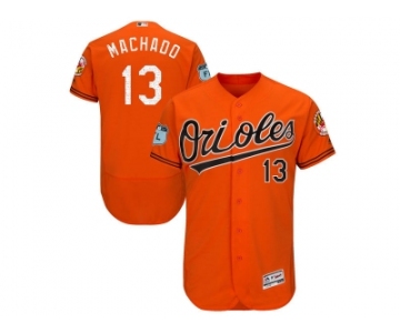 Baltimore Orioles #13 Manny Machado Orange 2017 Spring Training Flexbase Authentic Collection Stitched Baseball Jersey