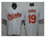 Baltimore Orioles #19 Chris Davis White New Cool Base Stitched Baseball Jersey