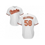 Baltimore Orioles #58 Jeremy Hellickson Replica White Home Cool Base MLB Jersey