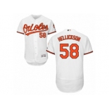 Baltimore Orioles #58 Jeremy Hellickson White Flexbase Authentic Collection MLB Jersey