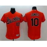 Men Baltimore Orioles #10 Adam Jones Majestic Orange Flexbase Authentic Collection Player Jersey