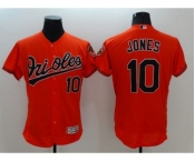 Men Baltimore Orioles #10 Adam Jones Majestic Orange Flexbase Authentic Collection Player Jersey