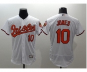 Men Baltimore Orioles #10 Adam Jones Majestic White Flexbase Authentic Collection Player Jersey