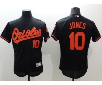 Men Baltimore Orioles #10 Adam Jones Majestic black Flexbase Authentic Collection Player Jersey