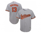 Men Baltimore Orioles #13 Manny Machado Grey New Cool Base Stitched MLB Jersey