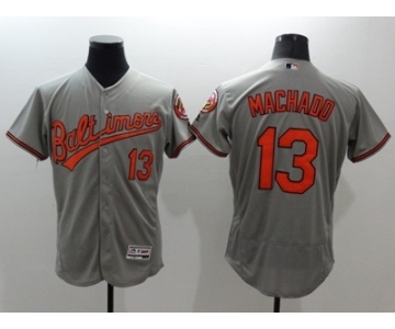 Men Baltimore Orioles #13 Manny Machado Majestic Gary Flexbase Authentic Collection Player Jersey