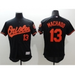 Men Baltimore Orioles #13 Manny Machado Majestic black Flexbase Authentic Collection Player Jersey